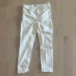 Everlane Cream High-Rise Skinny Jeans